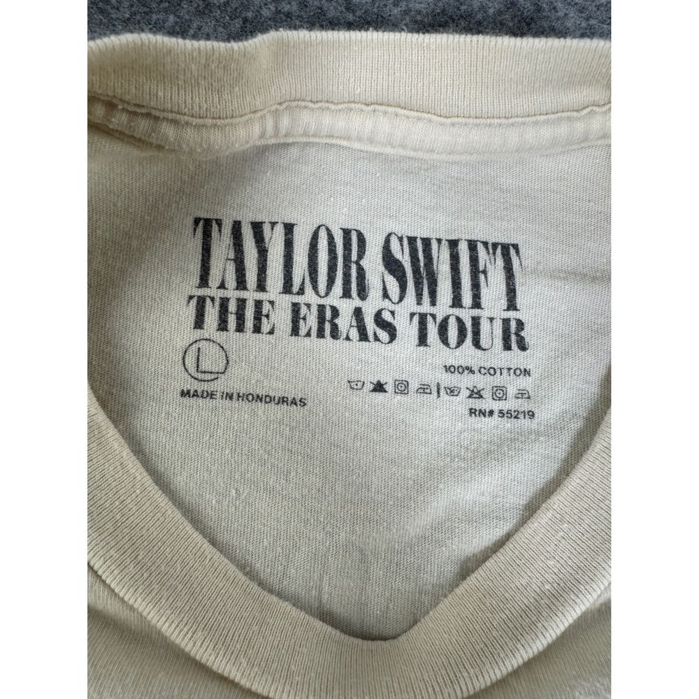 Taylor Swift The Eras Tour Graphic T Shirt Beige Large Cotton - Picture 5 of 8